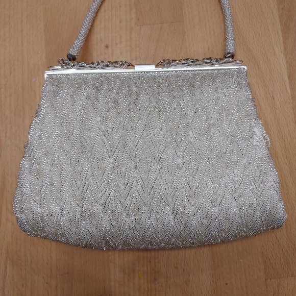 Vintage 1960's Beaded Evening Bag / Purse - Picture 2 of 7